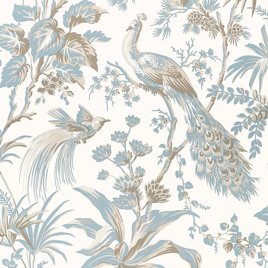 AT57828 Anna French Soft Blue and Beige Wallpaper