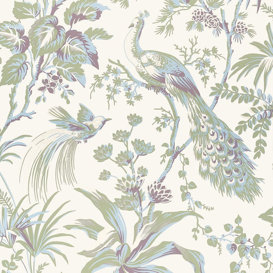 AT57829 Anna French Green and Plum Wallpaper