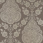 AT57869 Anna French Pewter on Chestnut Wallpaper