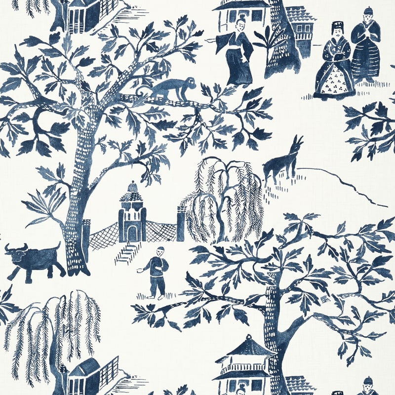AT7915 Anna French Navy Wallpaper