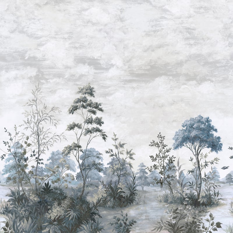 ATM16152 Anna French Spa Blue on Pearl Wallpaper