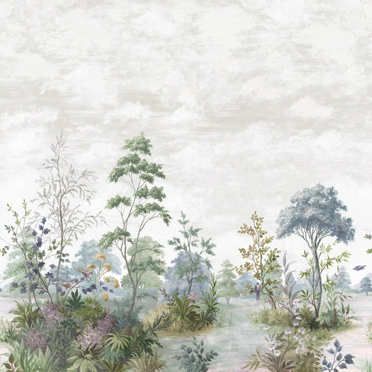 ATM16154 Anna French Pale Blue and Green on Pearl Wallpaper