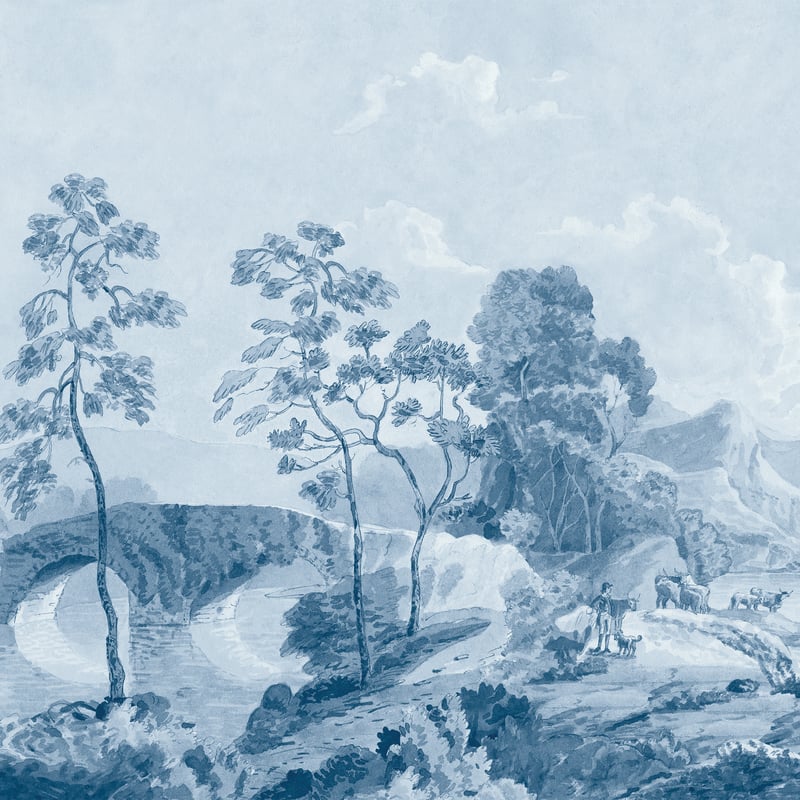 ATM24573 Anna French Blue Wallpaper