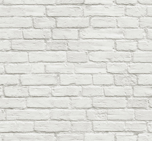 AX10800 NextWall NextWall Peel & Stick Wallpaper Vintage White Brick Off-White