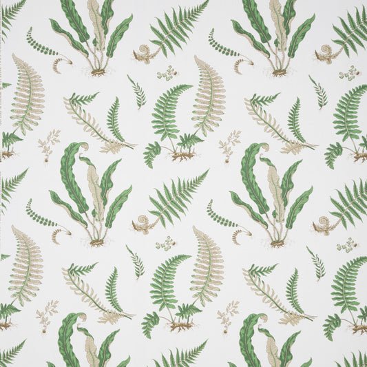 B0860-1 FERNS PRINT SNOW G P & J BAKER Fabrics Drapery Upholstery