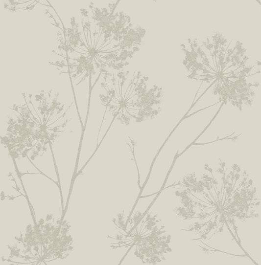 BD50203 Seabrook Designs Etten Beaded Wallpaper Wild Grass Champagne