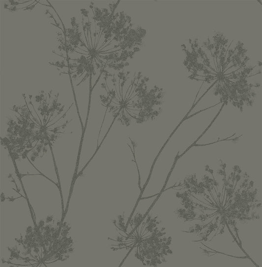 BD50205 Seabrook Designs Etten Beaded Wallpaper Wild Grass Zinc