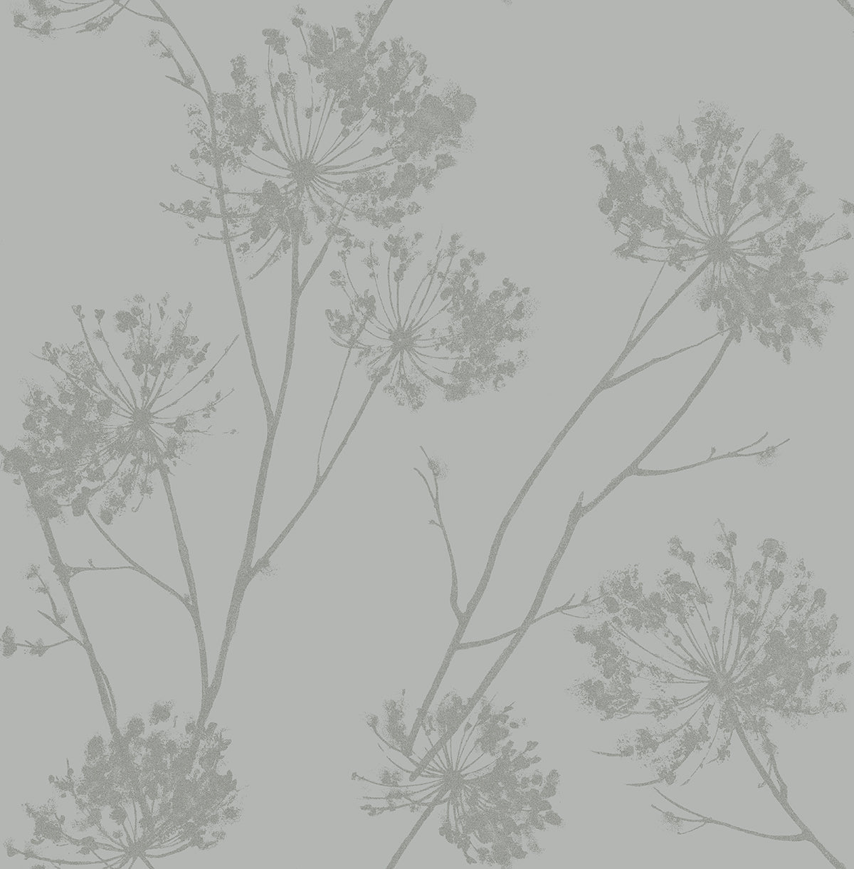 BD50210 Seabrook Designs Etten Beaded Wallpaper Wild Grass Silversmoke