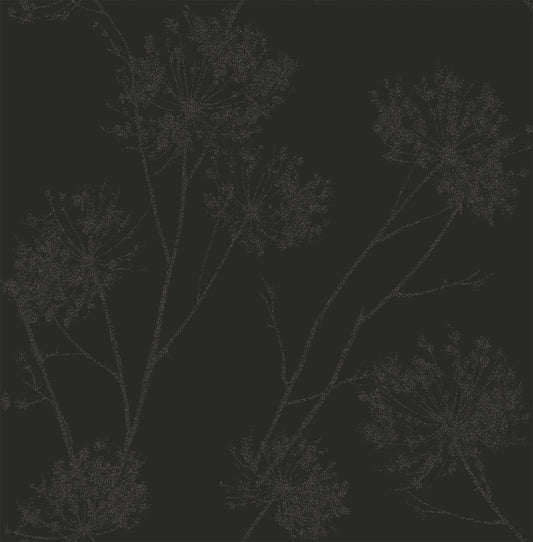 BD50220 Seabrook Designs Etten Beaded Wallpaper Wild Grass Midnight Galaxy