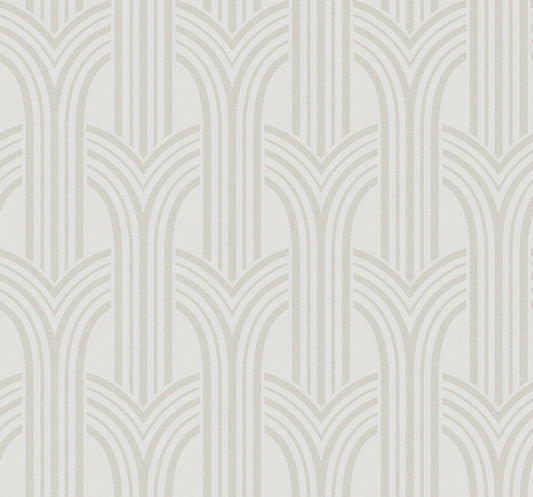 BD50400 Seabrook Designs Etten Beaded Wallpaper Déco Arches Pearlescent