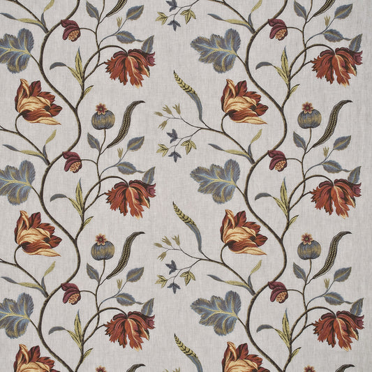 BF10345-2 TULIP TREE LINEN PIMENTO G P & J BAKER DRAPERY