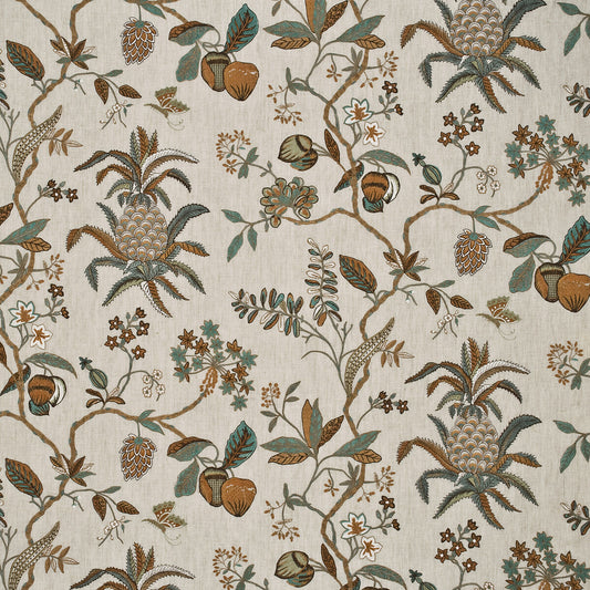 BF10347-1 EXOTIC PINEAPPLE LINEN SAGE/DOVE G P & J BAKER DRAPERY