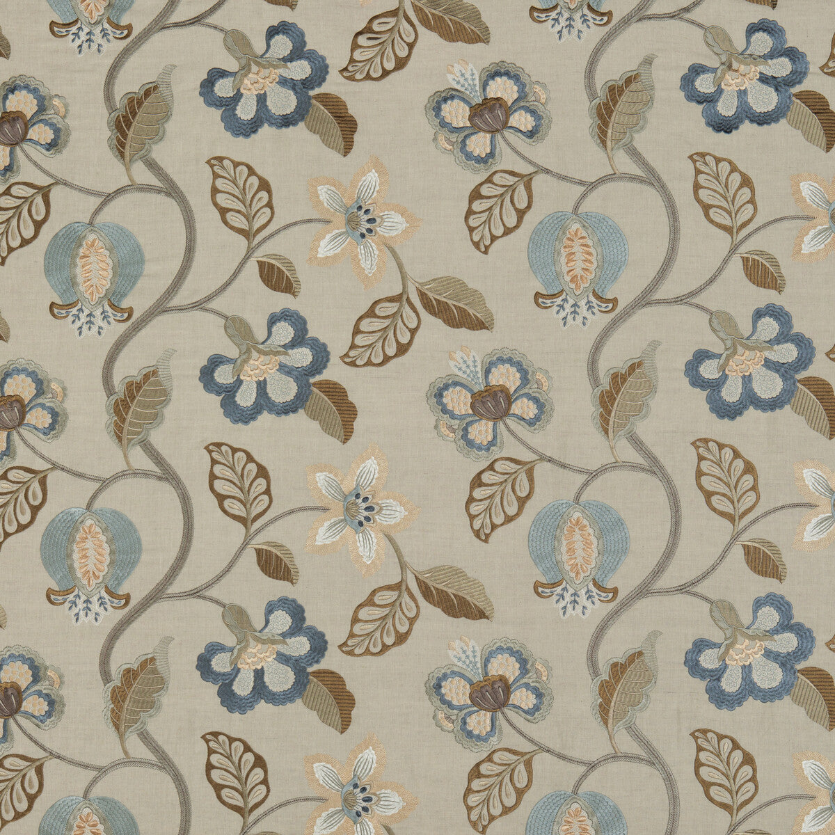 BF10532-1 ELVASTON INDIGO G P & J BAKER DRAPERY