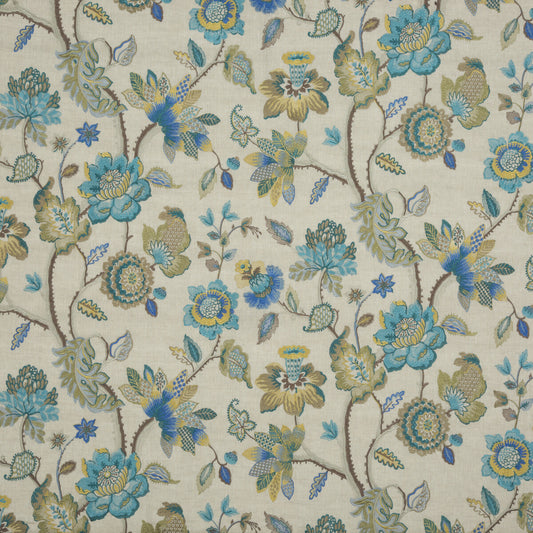 BF10589-3 DRYDEN TEAL/GILT G P & J BAKER Fabrics Drapery Upholstery
