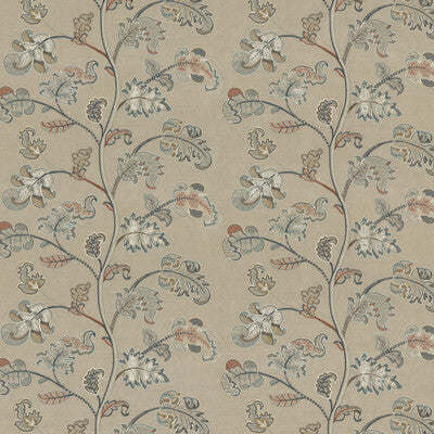 BF10769-2 ALDERWOOD TEAL G P & J BAKER Fabrics Drapery Upholstery