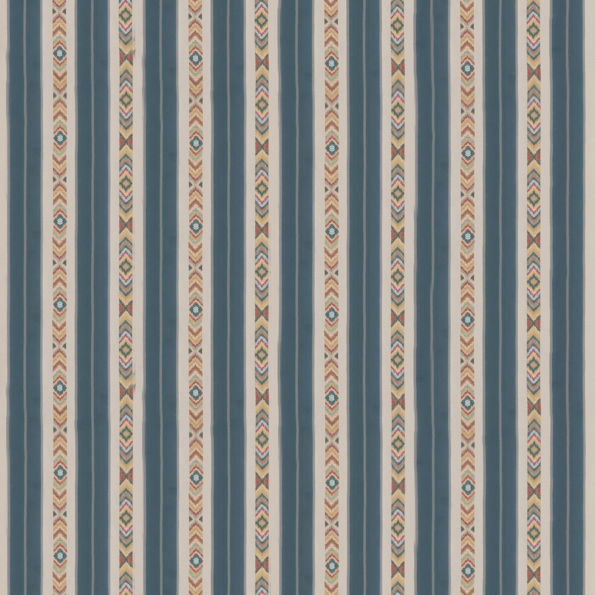 BF10943-1 ASHLAR STRIPE BLUE G P & J BAKER DRAPERY
