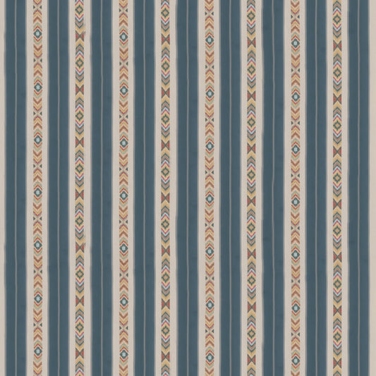 BF10943-1 ASHLAR STRIPE BLUE G P & J BAKER DRAPERY