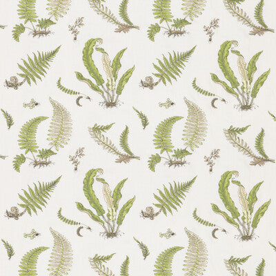 BF10991-2 FERNS EMBROIDERY GREEN G P & J BAKER DRAPERY