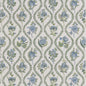 BF11025-2 BURFORD EMBROIDERY BLUE/EMERALD G P & J BAKER DRAPERY