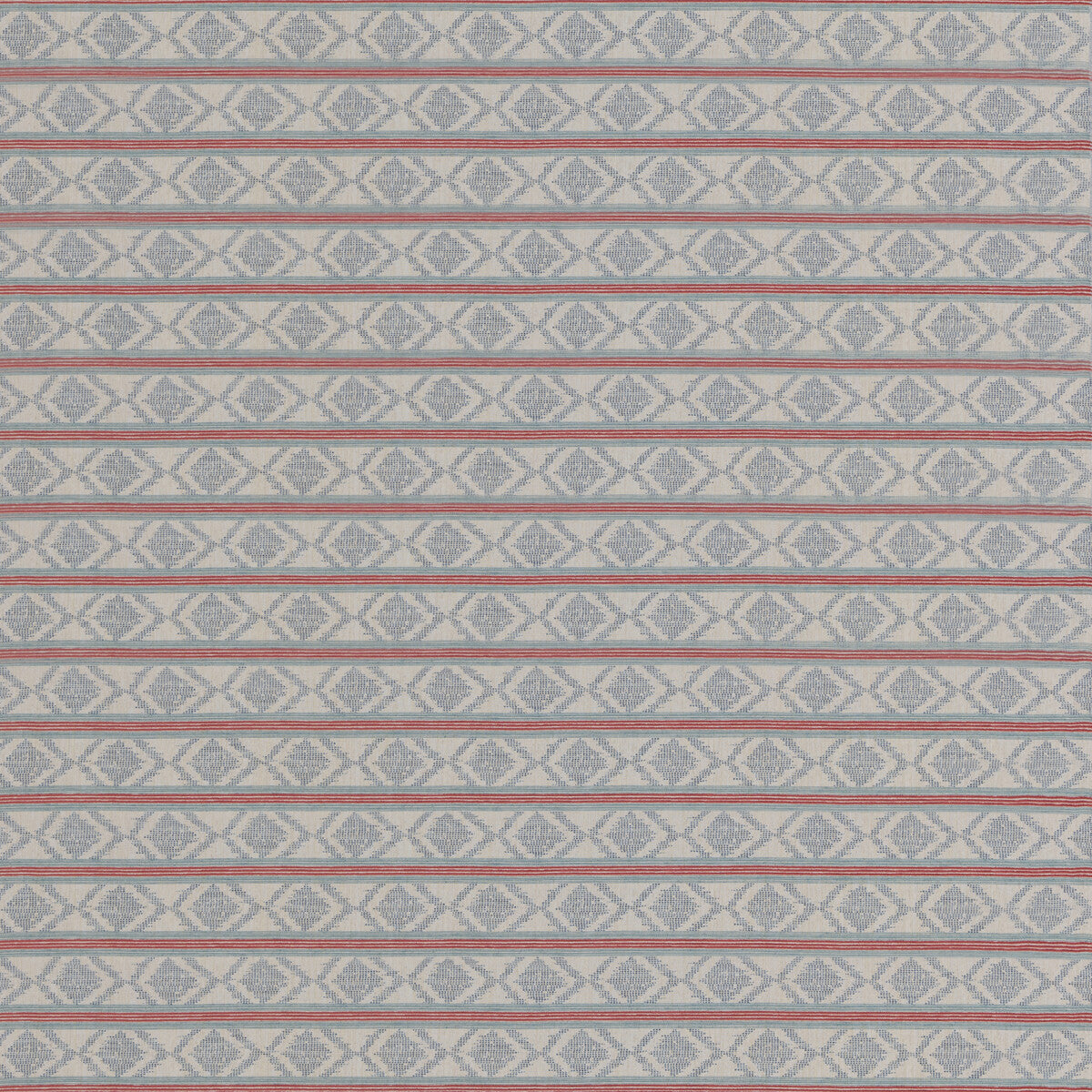 BF11034-1 BURFORD STRIPE RED/BLUE G P & J BAKER UPHOLSTERY
