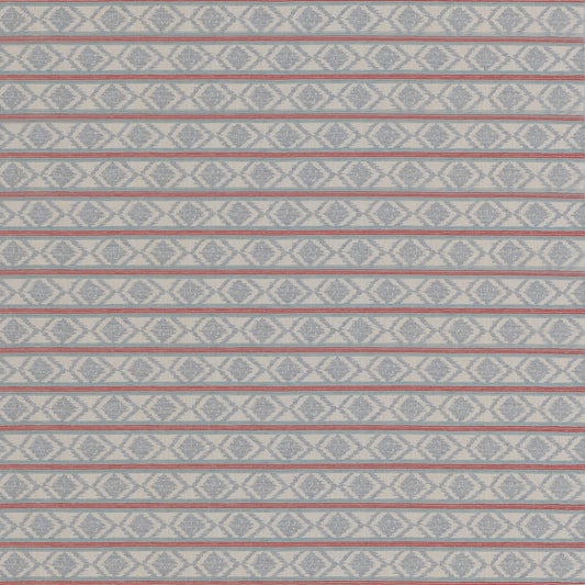 BF11034-1 BURFORD STRIPE RED/BLUE G P & J BAKER UPHOLSTERY