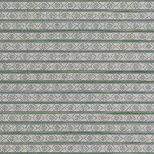 BF11034-7 BURFORD STRIPE BLUE/GREEN G P & J BAKER UPHOLSTERY