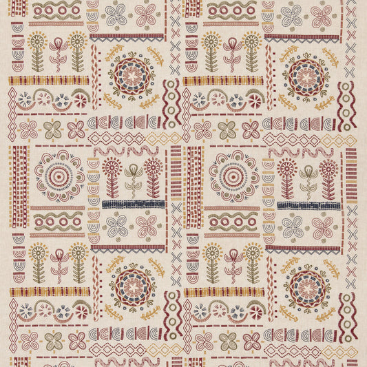 BF11055-3 SPIN OFF RED/GREEN G P & J BAKER DRAPERY