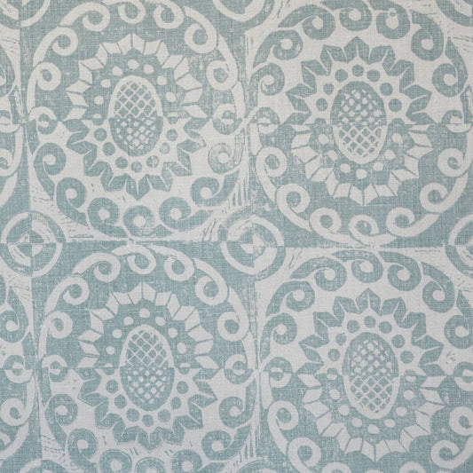 BFC-3628-3 PINEAPPLE ON OATMEAL AQUA LEE JOFA Fabrics Drapery Upholstery