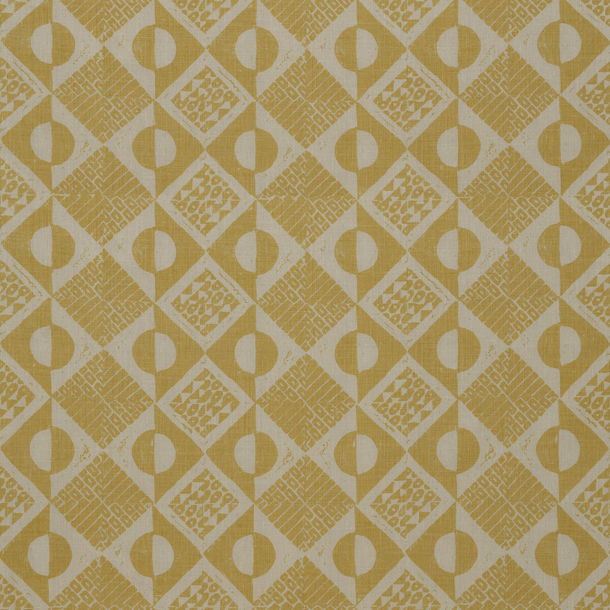 BFC-3666-40 CIRCLES AND SQUARES OCHRE LEE JOFA Fabrics Drapery Upholstery