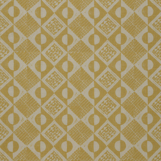 BFC-3666-40 CIRCLES AND SQUARES OCHRE LEE JOFA Fabrics Drapery Upholstery