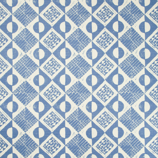 BFC-3666-5 CIRCLES AND SQUARES AZURE LEE JOFA Fabrics Drapery Upholstery