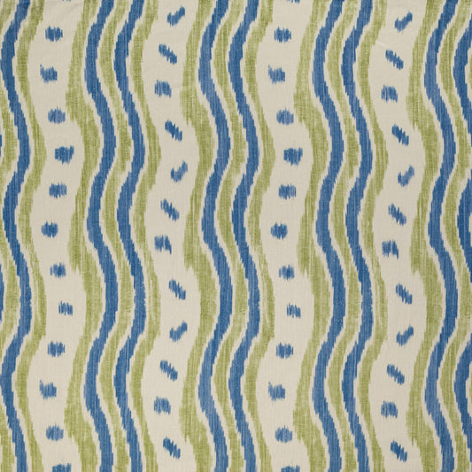 BFC-3687-523 IKAT STRIPE BLUE/LIME LEE JOFA Fabrics Drapery Upholstery