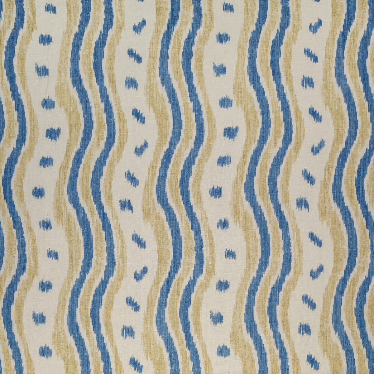 BFC-3687-54 IKAT STRIPE BLUE/YELLOW LEE JOFA Fabrics Drapery Upholstery