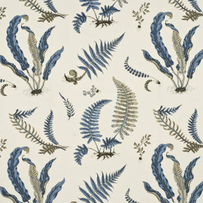 BP10381-2 FERNS INDIGO/WHITE G P & J BAKER DRAPERY