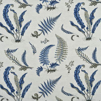 BP10382-1 FERNS INDIGO/LINEN G P & J BAKER UPHOLSTERY