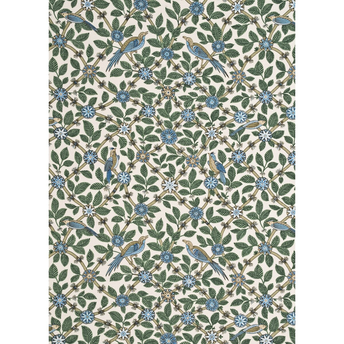 BP10465-2 BAMBOO BIRD AQUA/TEAL G P & J BAKER Fabrics Drapery Upholstery