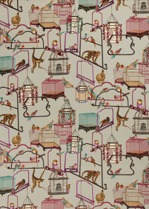 BP10591-3 MENAGERIE VELVET AQUA G P & J BAKER Fabrics Drapery Upholstery