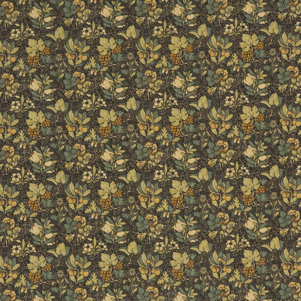 BP10619-3 MEADOW FRUIT CHARCOAL/GREEN G P & J BAKER Fabrics Drapery Upholstery