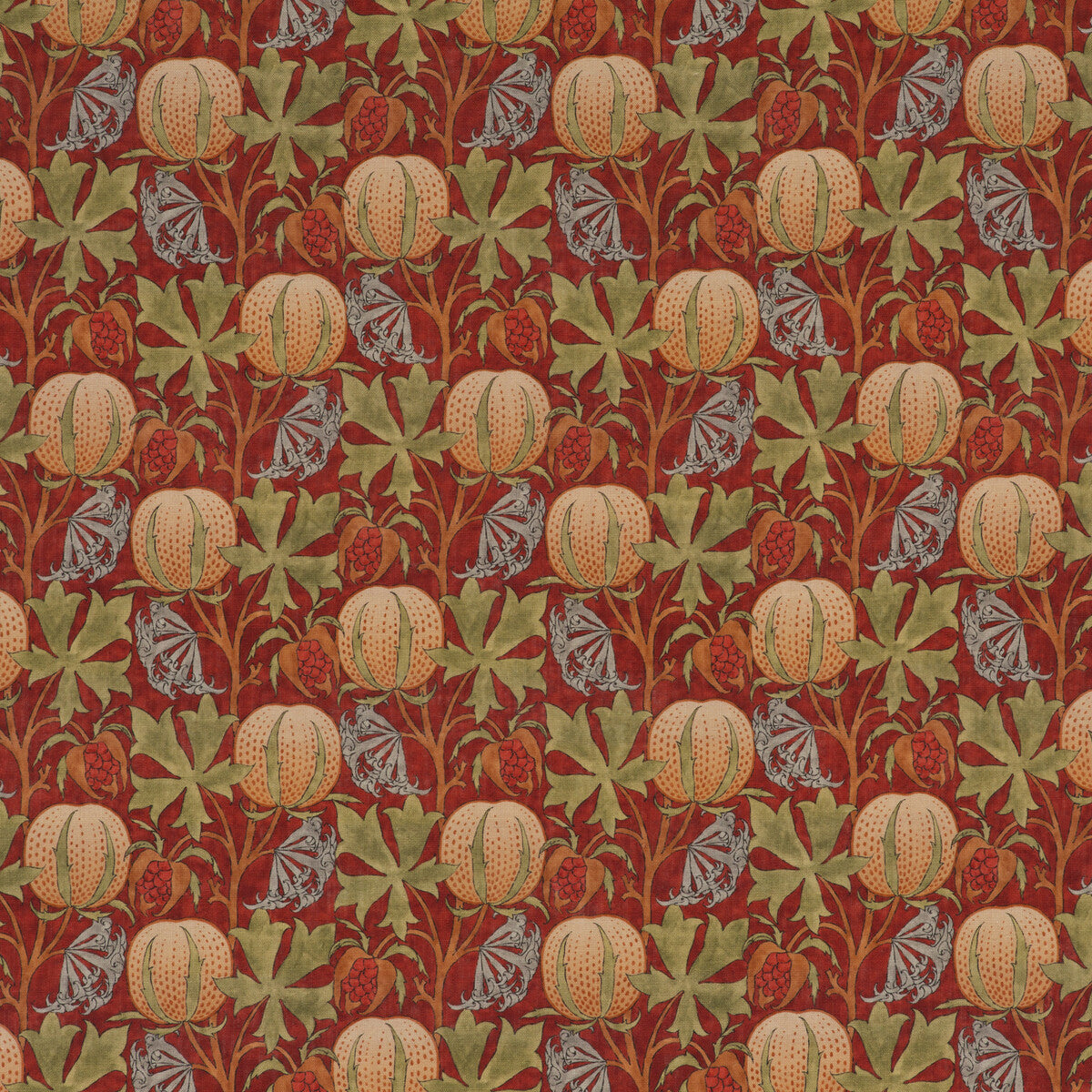 BP10621-2 PUMPKINS RED/GREEN G P & J BAKER Fabrics Drapery Upholstery