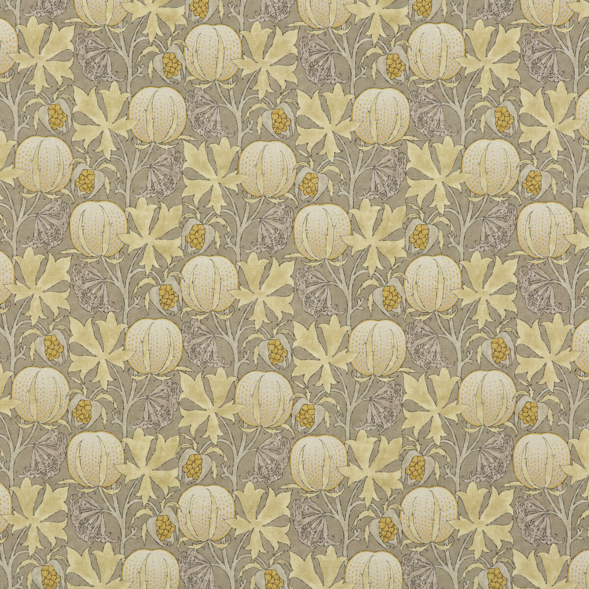 BP10621-4 PUMPKINS GREY/OCHRE G P & J BAKER Fabrics Drapery Upholstery