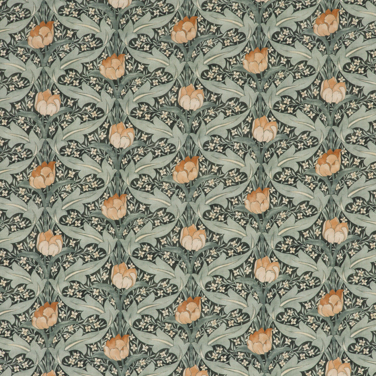 BP10622-3 TULIP & JASMINE TEAL G P & J BAKER Fabrics Drapery Upholstery