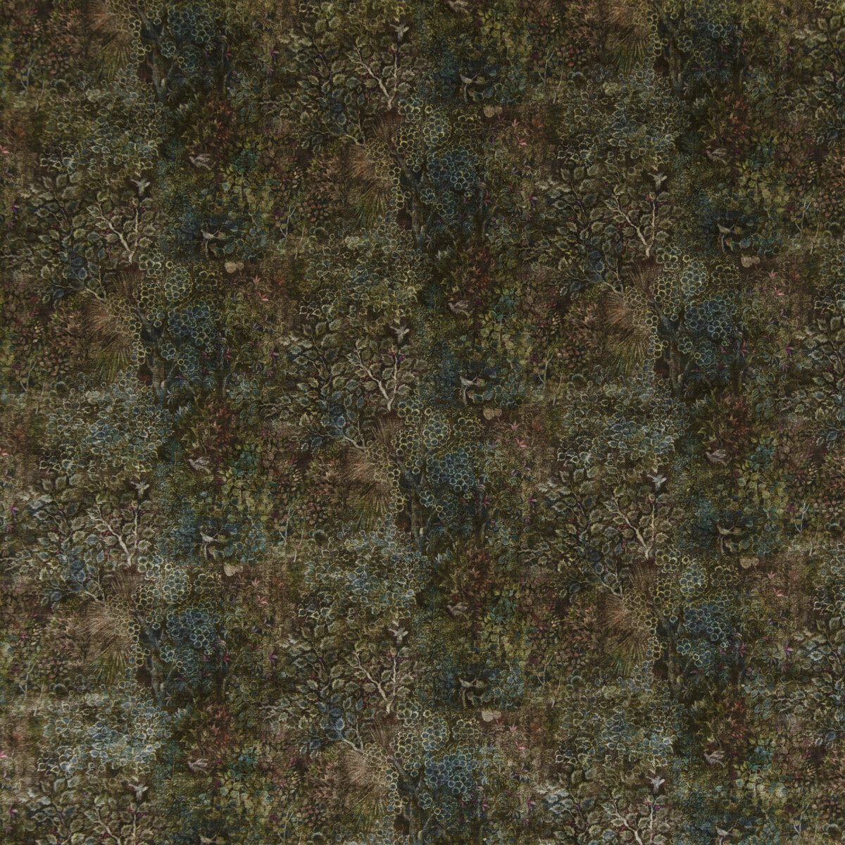 BP10711-2 PERSIAN GARDEN VELVET TEAL/SPICE G P & J BAKER Fabrics Drapery Upholstery
