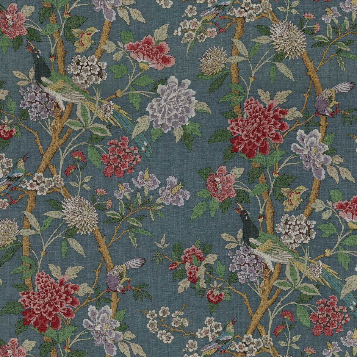 BP10723-5 HYDRANGEA BIRD INDIGO G P & J BAKER Fabrics Drapery Upholstery