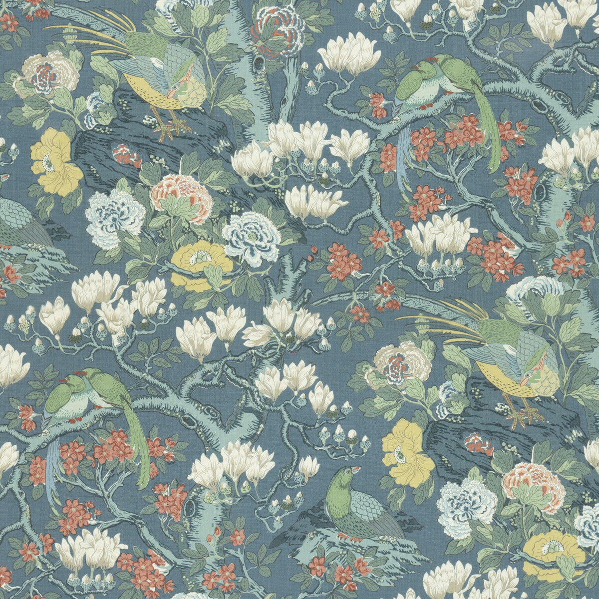 BP10773-1 ROCKBIRD SIGNATURE TEAL G P & J BAKER Fabrics Drapery Upholstery