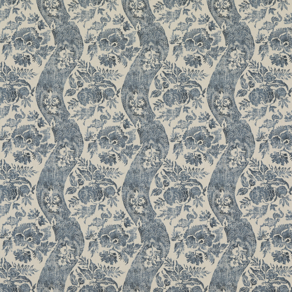 BP10776-2 CALDBECK INDIGO/LINEN G P & J BAKER Fabrics Drapery Upholstery