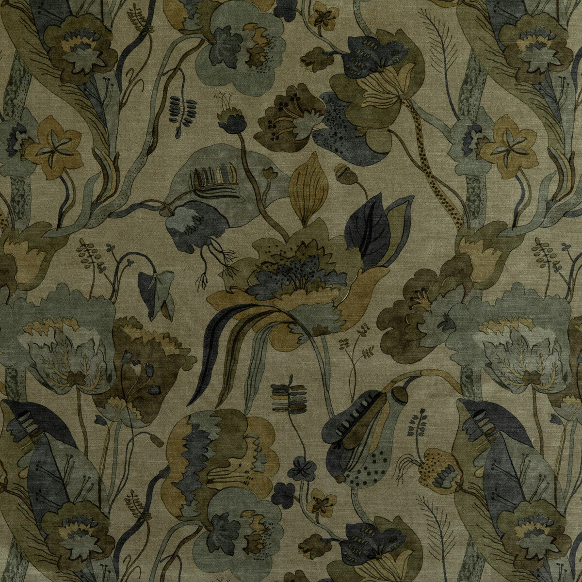 BP10813-5 CALIFORNIA VELVET DENIM/MOLE G P & J BAKER Fabrics Drapery Upholstery