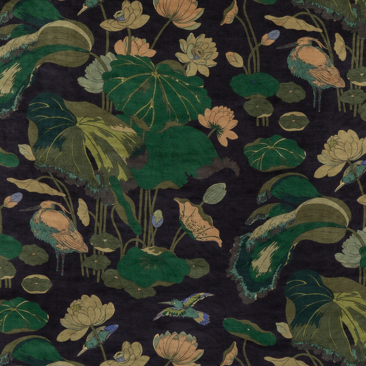 BP10814-1 NYMPHEUS VELVET INDIGO G P & J BAKER Fabrics Drapery Upholstery