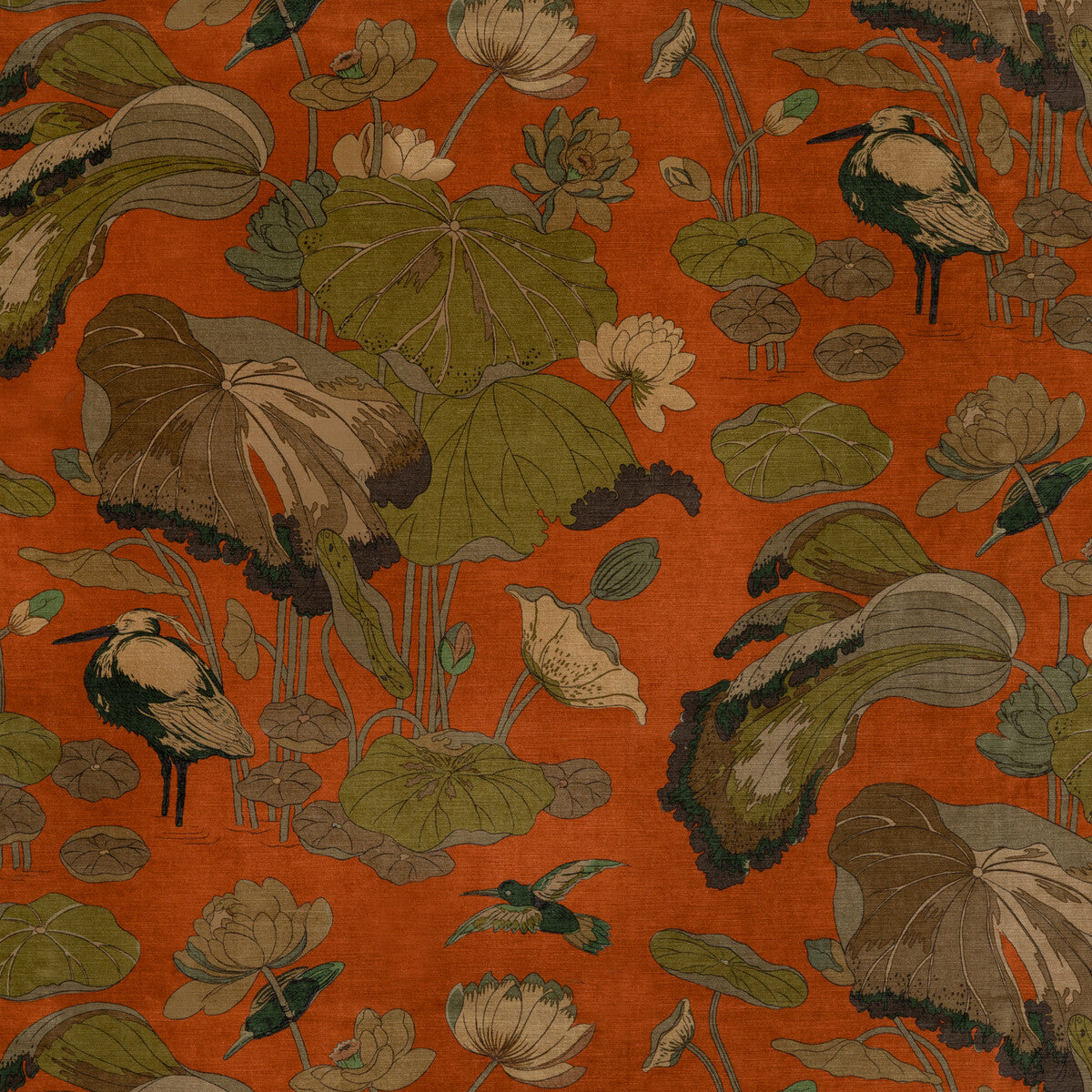 BP10814-4 NYMPHEUS VELVET SPICE G P & J BAKER Fabrics Drapery Upholstery