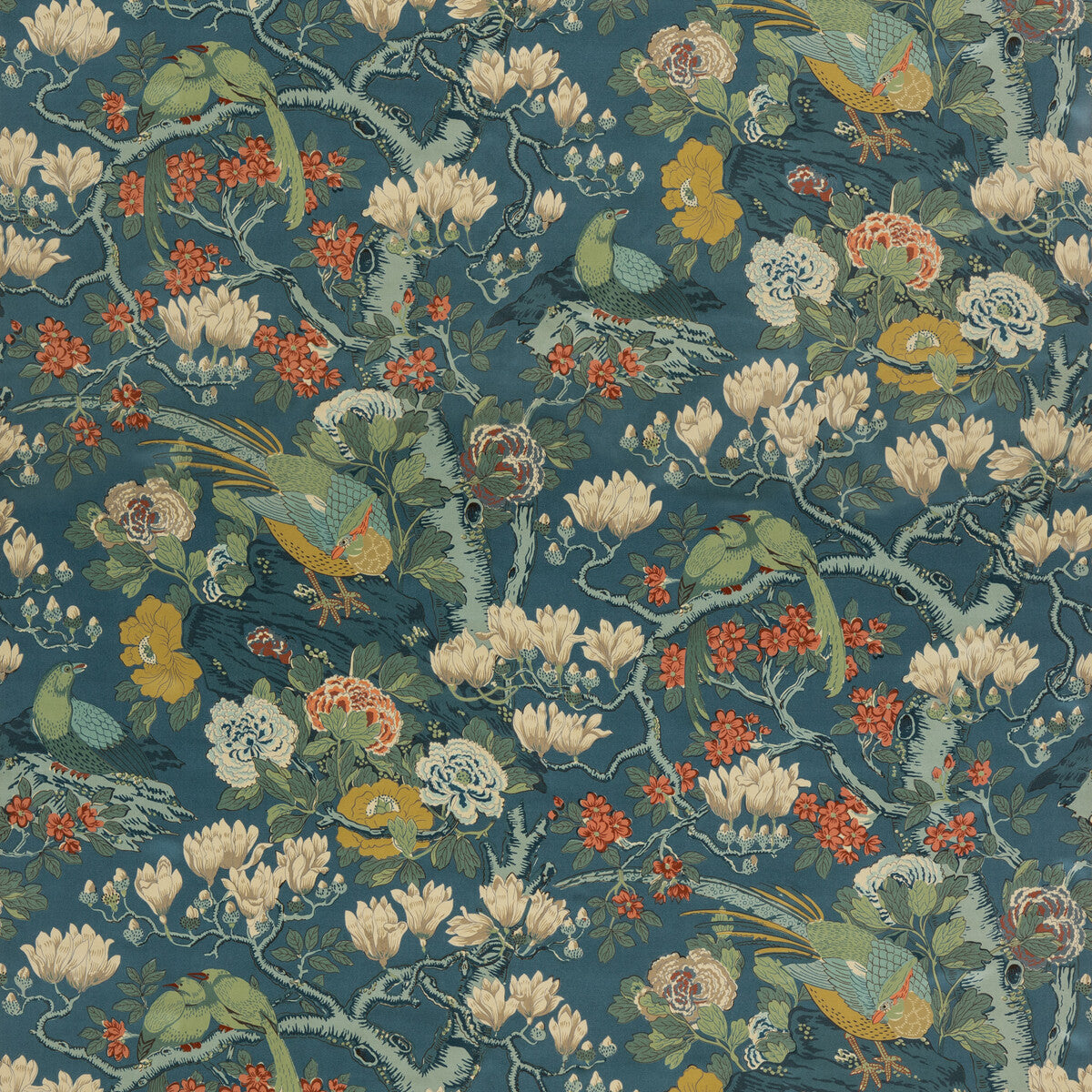 BP10815-2 ROCKBIRD VELVET TEAL G P & J BAKER Fabrics Drapery Upholstery
