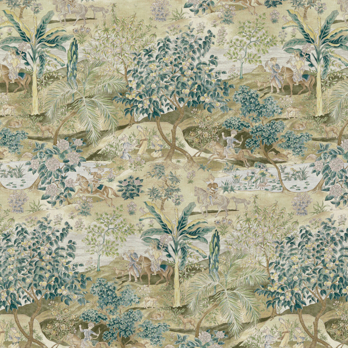 BP10833-2 RAMAYANA GREEN/MOLE G P & J BAKER Fabrics Drapery Upholstery